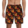 thumbnail image 2 of Picia Cute Squirrel pattern Mens Swim Trunks with Compression Liner Stretch Beach Shorts Quick Dry with Zipper Pockets No-Chafing Board Shorts-XX-Large, 2 of 9