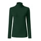 thumbnail image 4 of ICHUANYI Clearance Fashion Womens Solid Color Turtleneck Long Sleeve Knitting Tshirt Slim Blouse Tops(Green, XL) ICHUANYI WER2023081402825, 4 of 5