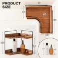 thumbnail image 2 of Organizador de baño Snuvid, estante esquinero de madera de 2 niveles, 2 of 7