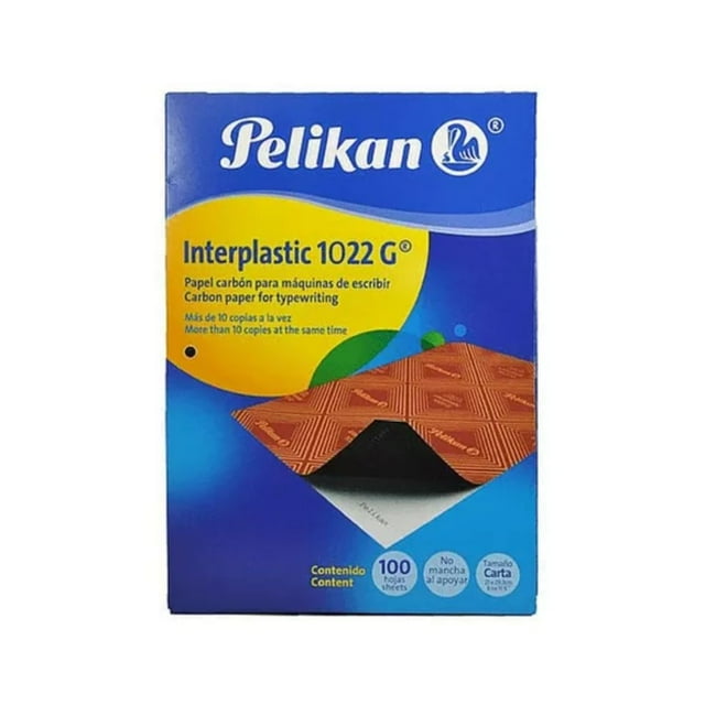 100 Hojas Papel Carbón 1022g Carta Pelikan Interplastic