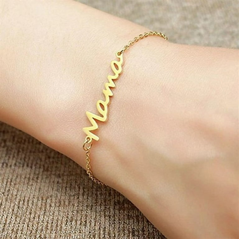 TINGN Gold Initial Bracelets for Women Girls 14K Gold Plated Handmade Letter  Bead Bracelet Personalized Initial Gold Bracelets for Women Teen Girls  Jewelry Gifts 