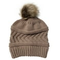 thumbnail image 2 of Herrnalise Womens Winter Knitted Beanie Hat With Faux Pom Warm Knit Skull Cap Beanie For Women, 2 of 4