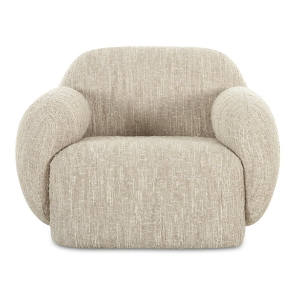 Moe's Home Collection Hazel Lounge Chair Off White Fabric Chairs
