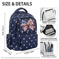 thumbnail image 7 of Aplkyhs Patriotic Star Bow Backpack for Kids 6-12 Ergonomic Lightweight 17 Inch School Bag with Adjustable Straps for Elementary Outdoor, 7 of 7