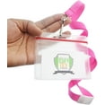thumbnail image 2 of 12 Pack - Premium Bright Neon Lanyards with Breakaway Clasp & Heavy Duty Ziplock Badge Holder by Specialist ID (Horizontal, Pink), 2 of 7