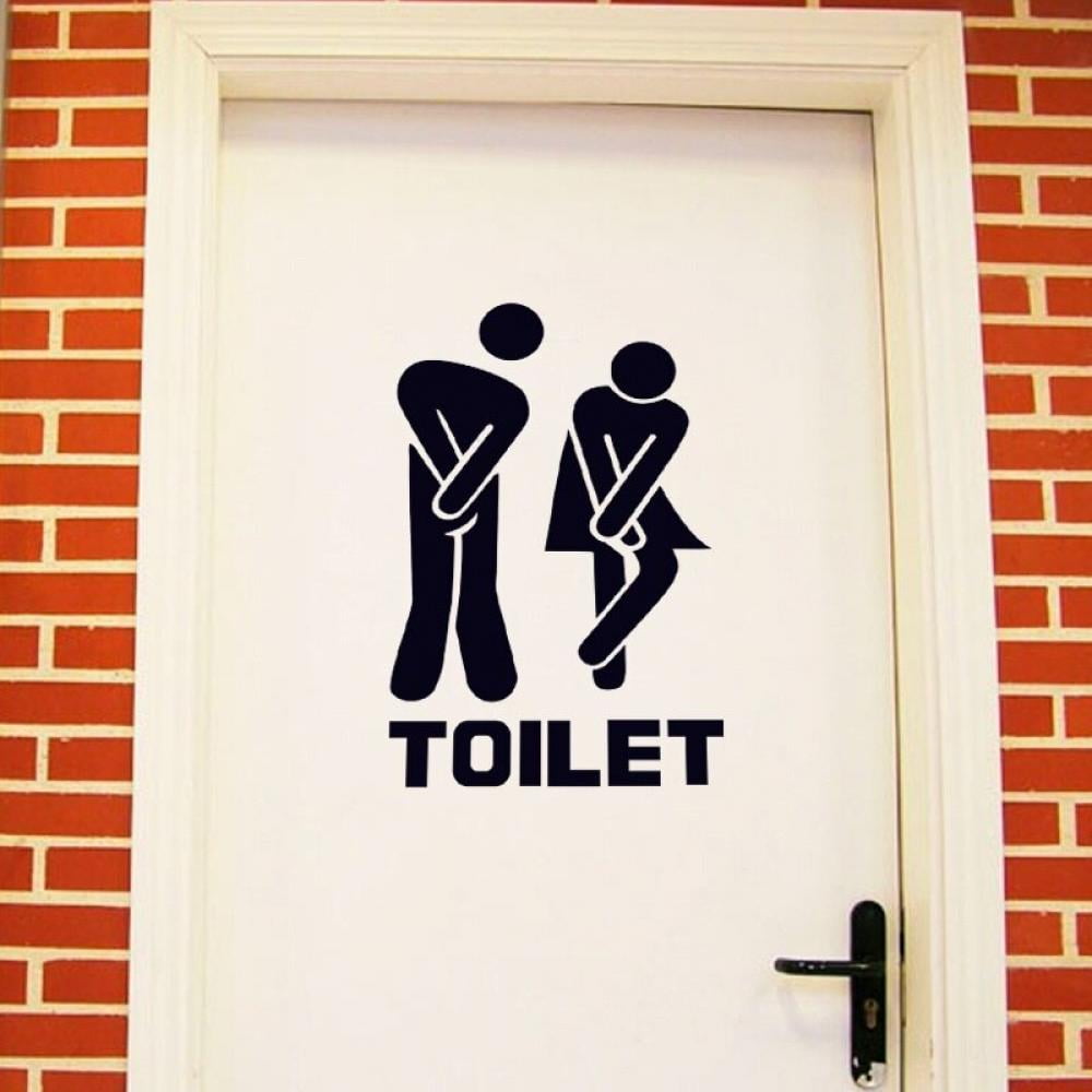 TOILET TOLL ENTRANCE IS FREE EXIT.. Funny Bathroom Door/Wall Vinyl Sticker/Sign 