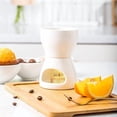 thumbnail image 3 of Juego de fondue Tebery con 4 tenedores de colores, olla de porcelana premium con forma de vela de té para fundir queso, chocolate y tapas - Blanco, 3 of 5