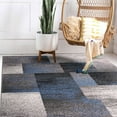 thumbnail image 6 of World Rug Gallery Contemporary Modern Geometric Boxes Area Rug - Blue 7'10" x 10', 6 of 7