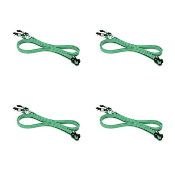 CCOCC 4 Pcs Glasses Strap,Soft Suede Sunglasses Chain,Non-Slip and Adjustable Beads Kids Glasses Strap,Green
