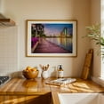 thumbnail image 4 of Palms along Lake Rajada - Bangkok Thailand Photography Cityscape Skyline Boardwalk Tropical Nightlife Travel Poster Scenic Unframed Wall Art Print 20 x 28 inches, 4 of 7