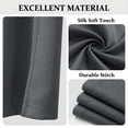 thumbnail image 2 of XUEYU 100% Blackout Curtains for Bedroom, Light Blocking Thermal Insulated Curtains with Noise Reduction, 42x72 Inch Room Darkening Window Drapes, Set of 2 Panels, Gray, 2 of 7