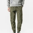 thumbnail image 2 of Aoochasliy Mens Length Pants Men's Fashion Classic Twill Work Wear Combat Safety Cargo Pants, 2 of 7
