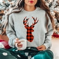 thumbnail image 2 of Buffalo Plaid Reindeer | Sweatshirt, 2 of 4