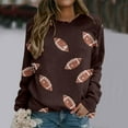 thumbnail image 2 of CAIXIA Football Sweatshirts for Women Breathable Quality Crew Neck Sweat Tops Long Sleeve Pullover Funny Graphic Sweater for Women Plus Size Fashion Fall Winter Clothes, 2 of 6