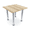 Blonde Surfside Ash, variant on 34" Small Square Table Metal Post Legs Conference Room Breakroom