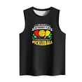 thumbnail image 4 of Womens Tank Tops Crew Neck Sleeveless Basic Cute Going Out Tops Trendy Funny Retirement Plan Pickleball Graphic Tees Dressy Casual Camisole Basic Cami Tee Shirt, 4 of 4