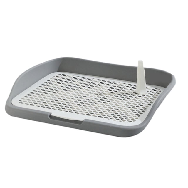 Inodoro para Perros Perfecl Rejilla de Malla Soporte para Almohadillas de Entrenamiento Valla Mediana Gris