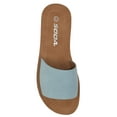 thumbnail image 2 of Soda Shoes Women Flip Flops Basic Plain Slippers Slip On Sandals Slides Casual Peep Toe Beach EFRON-S Light Sky Blue 6, 2 of 2