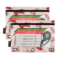 thumbnail image 2 of 2 Pack Flip Folders with Clear PVC Window Binder Pouches 3-Ring Binder Organizer for Office & Home Cute Red Bows Pattern, 2 of 6