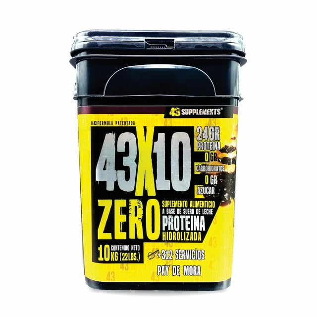 Proteína Zero Hidrolizada 43 Supplements Pay de Mora 10 kg 43SUPZEROPAYDEMORA10kg