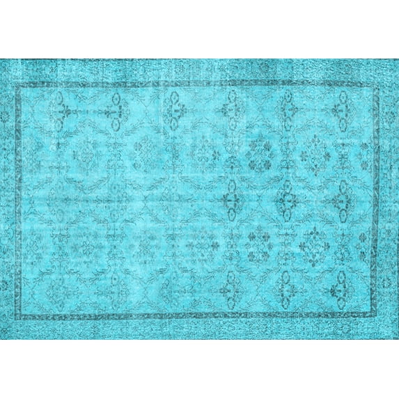 Ahgly Company Indoor Rectangle Persian Light Blue Traditional Area Rugs, 2' x 5'