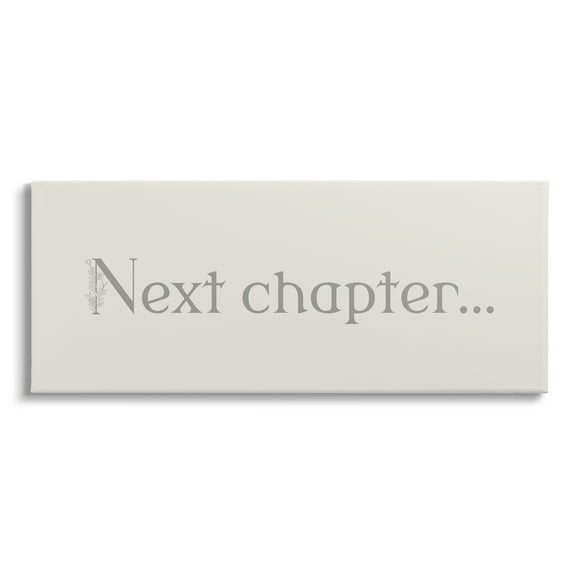 Stupell Industries Vintage Next Chapter Phrase Inspirational Painting Gallery Wrapped Canvas Print Wall Art, 24 x 10
