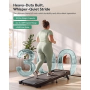 UREVO Smart Walking Pad with 12% Incline, Standing Desk Treadmill with 7-Layer Belt, 300lbs Capacity, Quiet Operation, Workout App with Track Insights, Remote Control for Home Office Exercise