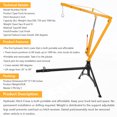 thumbnail image 4 of Huloretions Truck Crane Hoist, Hydraulic Hitch-Mount Truck Crane, 2-Inch Hitch Mounted Crane with Three Boom Capacities of 500 Lbs, 750 Lbs & 1000 Lbs for Lifting Goods in Construction, 4 of 8