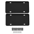 thumbnail image 1 of Car Silicone License Plate Frame Kit Rack SUV Vehicle Screw Mounted Number Plates Holder Bracket Automobile Replacing Parts 2 Pieces, 1 of 8