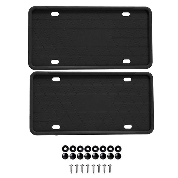 Riwesomey Conjunto Universal de marco para matrícula de coche, soporte para matrículas montado en tornillo a prueba de viento, accesorio para automóvil Automoción decorativa y accesorios 2 Stücke