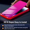 thumbnail image 4 of Heromiracle Compatible Con Iphone 14 Pro Max Protector De Pantalla De Privacidad Efecto Espejo Antiespía Anti Luz Azul Protección Ocular Paquete De 2 Gradiente Colorido Espejo (Rosa 6,7 ​​Pulgadas), 4 of 5