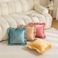 thumbnail image 5 of Ruffle Decorative Throw Pillow Cover Collection – Soft Textured Cushion Covers with Elegant Frill Edge for Couch Sofa Bed Living Room Home Décor (Cover Only), 5 of 9