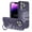 Purple, variant on Case For Iphone 16 Pro Max/16 Pro/16/16 Plus, Shockproof Wireless Charging Case Slim Heat Dissipating Metal Cover Stand Magnetic Shell