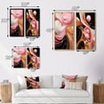 thumbnail image 4 of Designart "Whimsical Liquid Pink and Gold Art Glamorous Charm" Abstract Shapes Wall Art Set Of 2 - Transitional Gold Canvas Set For Living Room Decor, 4 of 6