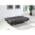 thumbnail image 3 of Dilleston Tufted Back Upholstered Sofa Bed Brown, 3 of 3