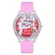 thumbnail image 1 of Regalo de reloj de cuarzo con correa de PU con pantalla analógica informal con patrón navideño lindo unisex (rosa), 1 of 2