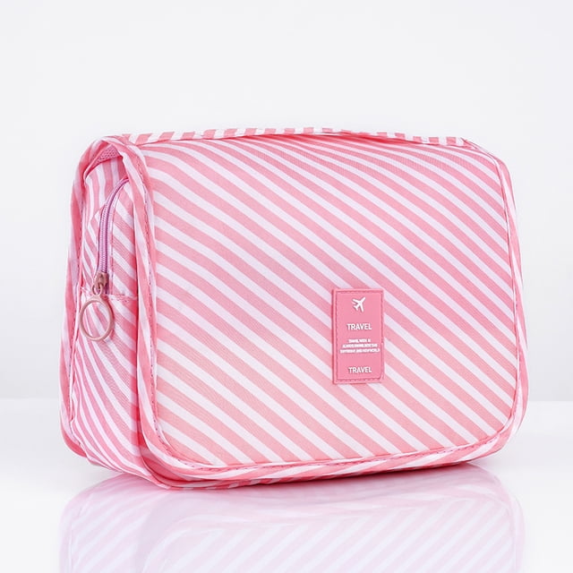 Bolsa de viaje portátil para guardar maquillaje, bolsa de lavado con compartimentos de gran capacidad, bolsa de lavado impermeable
