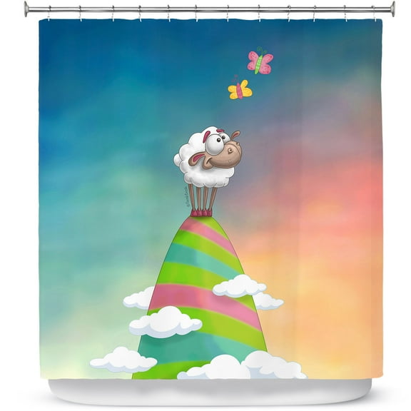 Shower Curtains 70" x 93" from DiaNoche Designs by Tooshtoosh - Willo Sheep