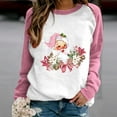 thumbnail image 6 of gakvbuo Ugly Christmas Sweater for Women 2024 Funny Christmas Sweatshirt Crewneck Xmas Print Long Sleeve Blouse Party Pullover Sweatshirt Tunic Tops Hoodless Shoulder Sweatshirt Gifts for Christmas, 6 of 6