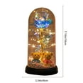 thumbnail image 2 of Mecorevxz Battery-Powered Glass Rose Lamp Christmas Gift for Women, Wife, Grandmothers LED Eternal Flowers 2 Little Bear Night Lights Valentines Day & Birthday Gift（Blue）, 2 of 7