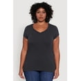 thumbnail image 2 of Women's Plus Size Basic V Neck T Shirt, 2 of 5