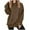 ZA-Brown, variant on Jsaierl Basic Hoodies for Women Long Sleeve Solid Color Pullover Top Athletic Workout Hooded Sweatshirt with Thumb Holes