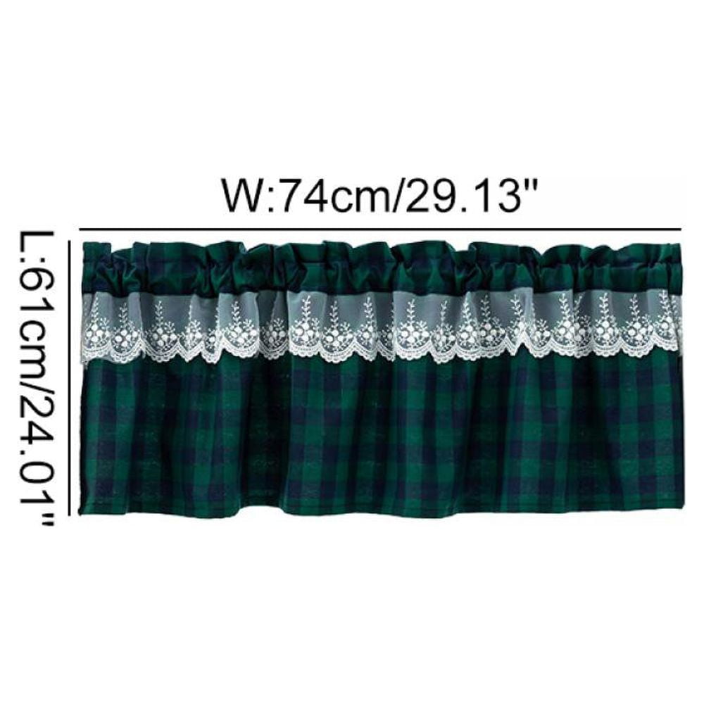 HLONK Buffalo Check Plaid Window Valances White and Black Farmhouse Design Window Treatment Decor Curtains Rod Pocket Valances