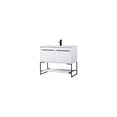 thumbnail image 4 of Elegant Lighting Vf42040 Gerard 40" Free Standing Single Basin Vanity Set - White, 4 of 4