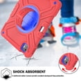 thumbnail image 2 of for iPad Pro 11 5th Gen 2024 Case, Military Grade Silicone Shockproof Heavy Duty Protective Cover for iPad Pro 11 2024 with Handle Strap & Pencil Holder Rotating Stand - Redblue, 2 of 13