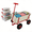 Red, variant on Wooden Wagon with Metal Frame, 260LBS Capacity Outdoor Stroller for Kids, Red Garden Cart with Rubber Tires, Durable Toy Wagon for Park and Yard