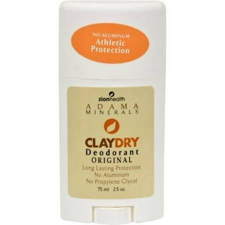 2.5 oz Adama Minerals Clay Dry Deodorant Original