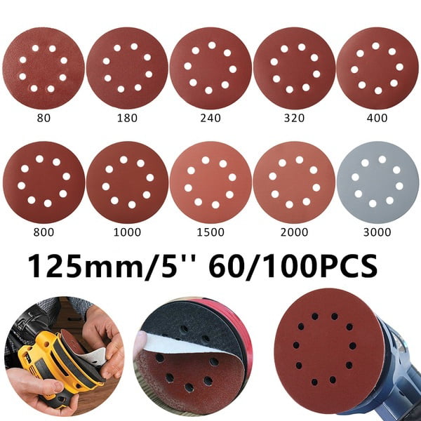 100 Sanding Disc Grit 100/180/240/1500/3000 Sandpaper Grinding Polishing Pad 