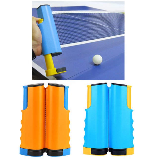 2x Red de Tenis de Retráctil, Antideslizante, Plástico, Pong, Rejilla para Jugar Sharpla Red de tenis de mesa retráctil