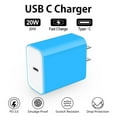thumbnail image 4 of USB C Block,USB C Wall Charger Block,AILKIN PD 20W Type C Block Charger Fast Charging Charger Plug Power Adapter USB C Brick Cube For Android Fast Charger Block,Blue, 4 of 5
